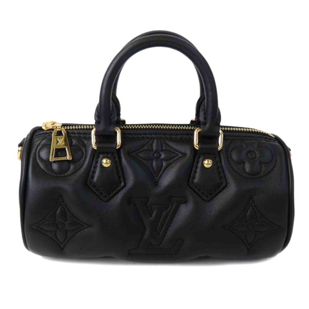 Louis Vuitton Papillon BB Handbag Bubble Glam Leather Black